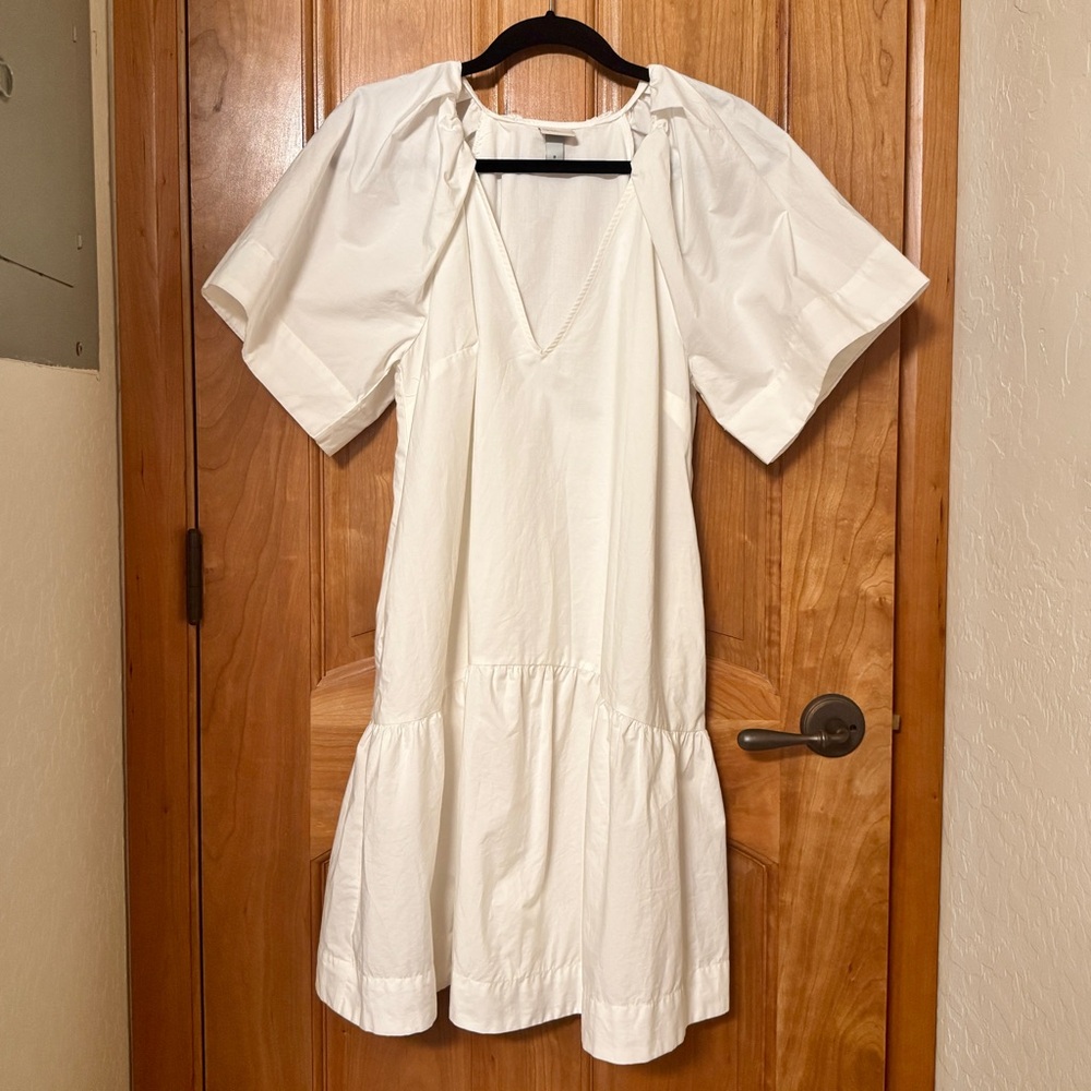 Women's Flutter Short Sleeve Mini Poplin Dress - A New Day™ S NWT (just removed)